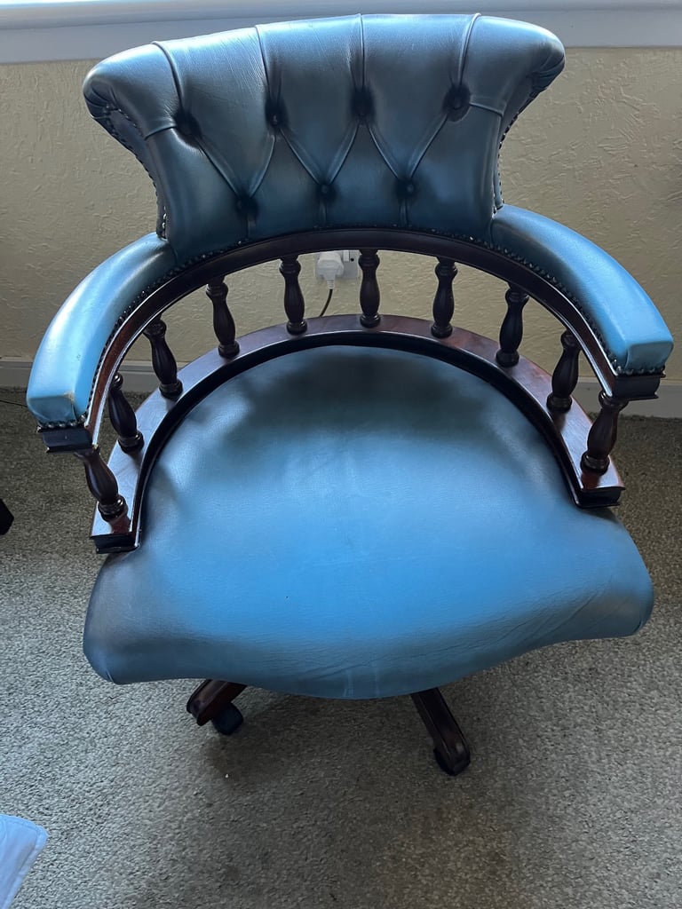 image for Chesterfield Captains Chair blue