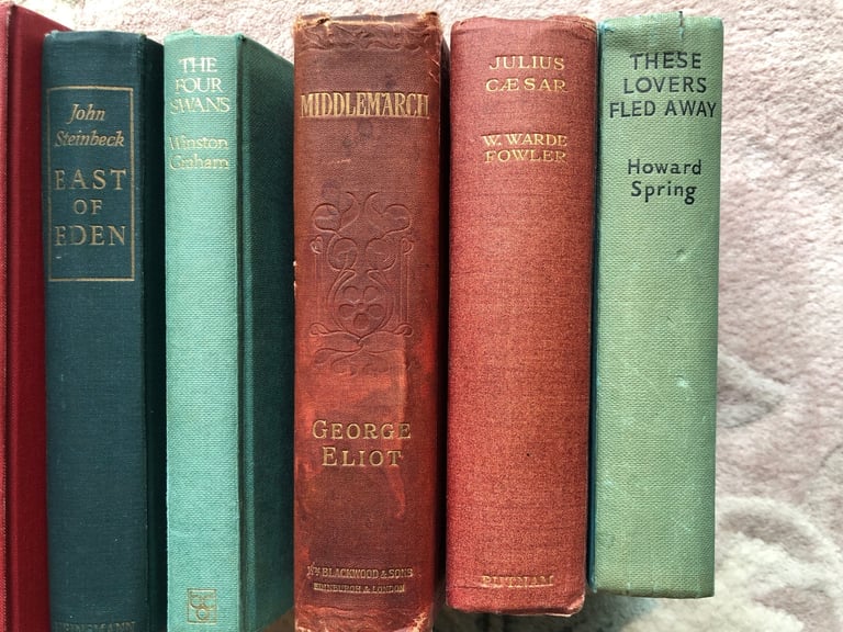 Bundle of antique vintage hardback books x 10 postage £5