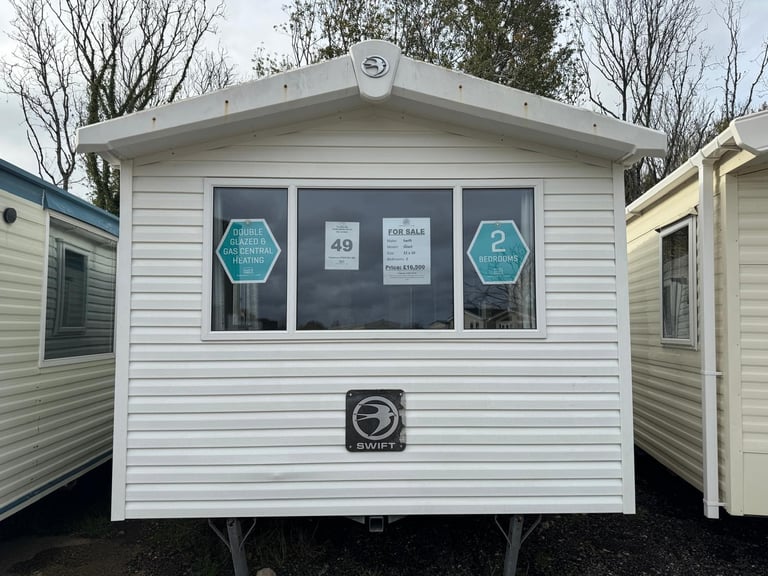 Double Glazed and Central Heated 2 Bed 10ft Wide Static Caravan For Private Land