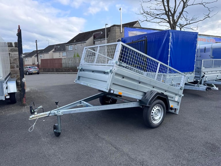 Brand New Zaslaw 205SU 7ft x 4ft single axle tipping trailer with 40cm mesh