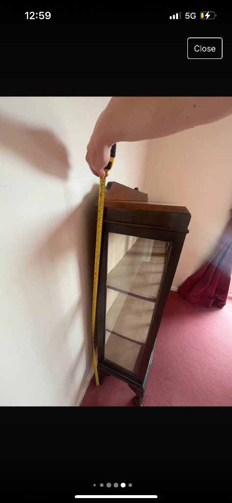 Antique glass cabinet