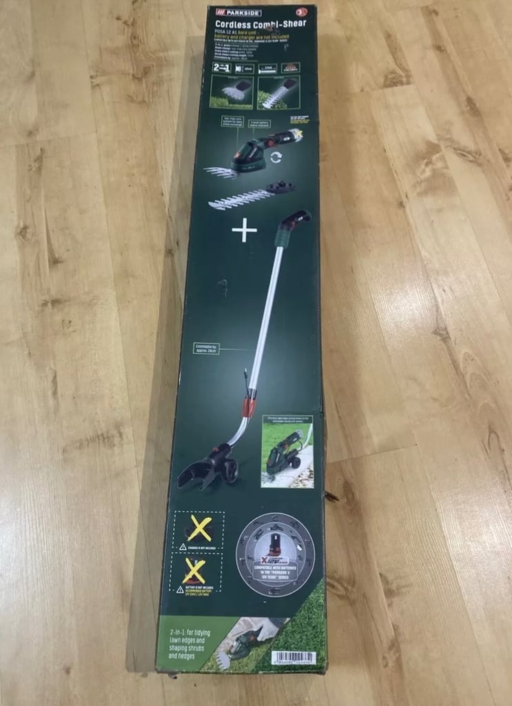 Parkside 12v battery hedge trimmer new in box ,battery & charger included 