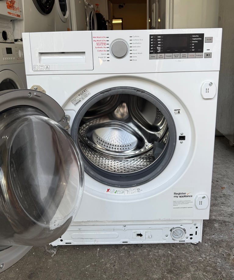 8KG HOWDENS HJA8900 BUILT IN WASHER & DRYER WITH WARRANTY   