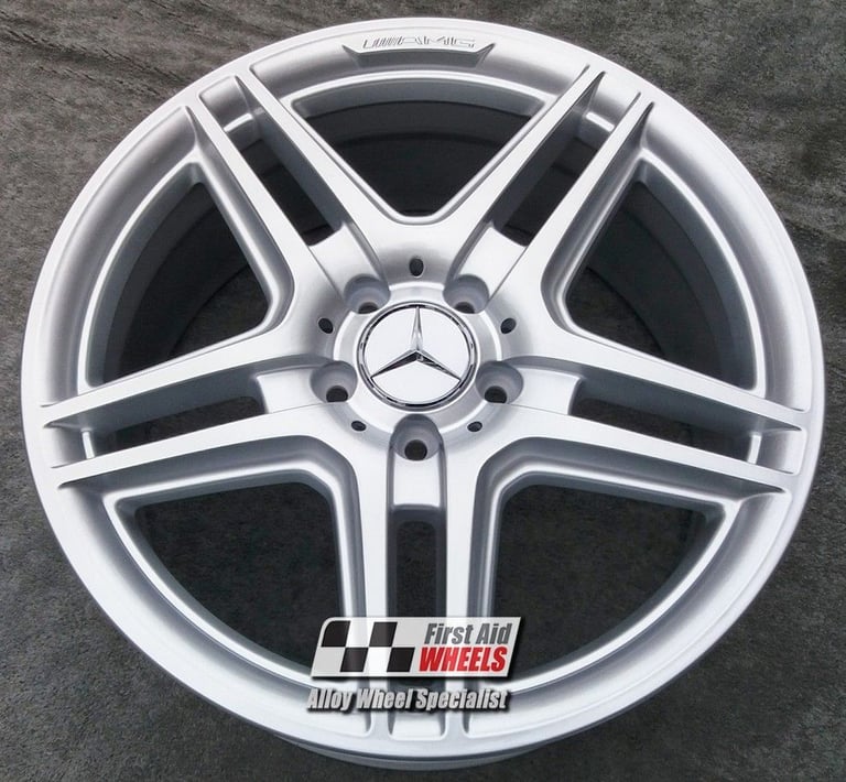 image for R121S Swap MERCEDES C CLASS 4x 18'' GENUINE AMG IV SILVER POWDER COATED ALLOY WHEELS