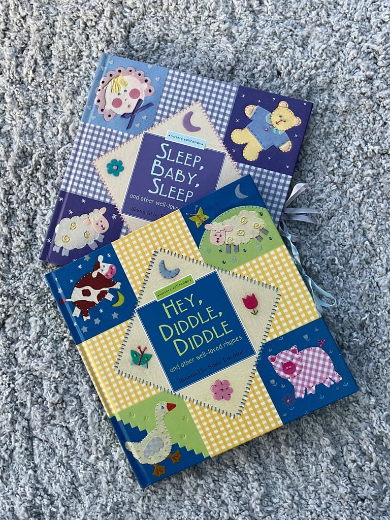 Two illustrated hardback Nursery Collection books, Hey Diddle Diddle & Sleep Baby Sleep