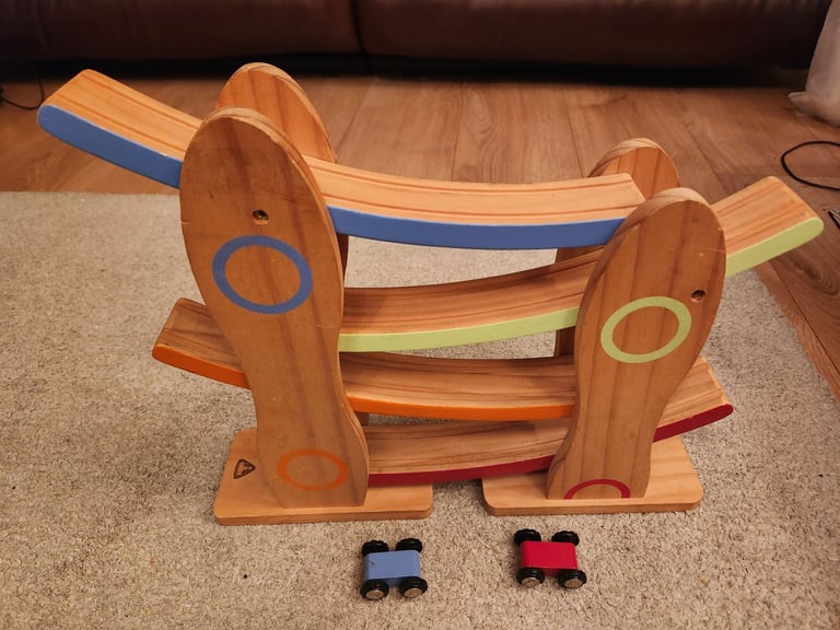 image for ELC Wooden Click Clack Track Plus Cars