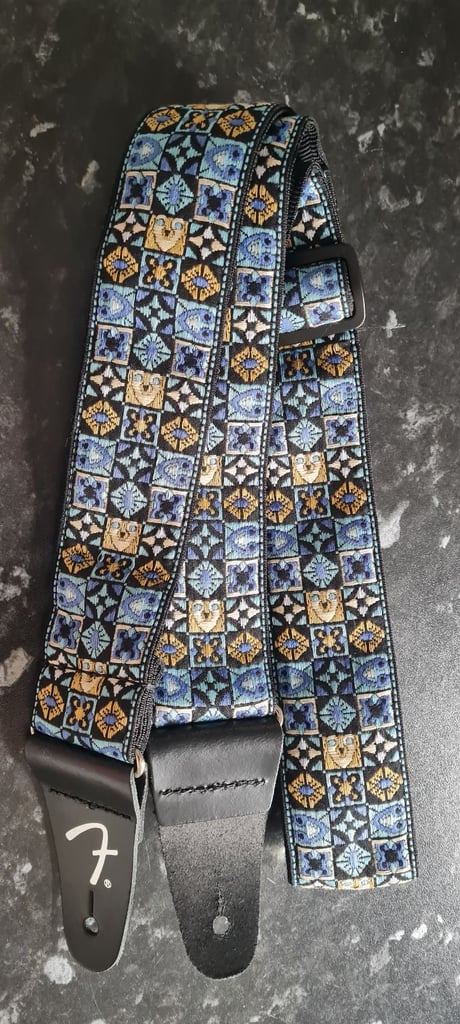 Fender Festival Guitar Strap 2" Jacquard Blue New