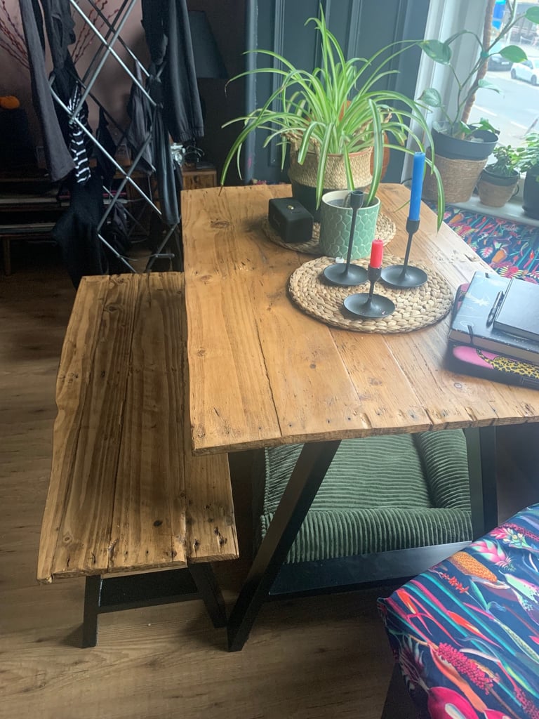 Table and bench 
