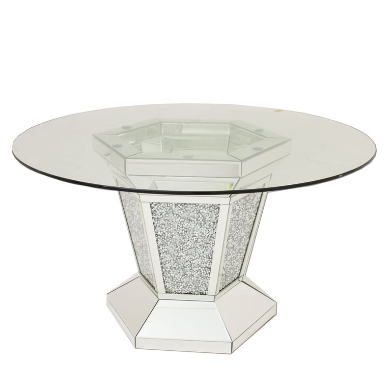 image for Mocka Diamond Crush Round Dining Table  New and still in Box