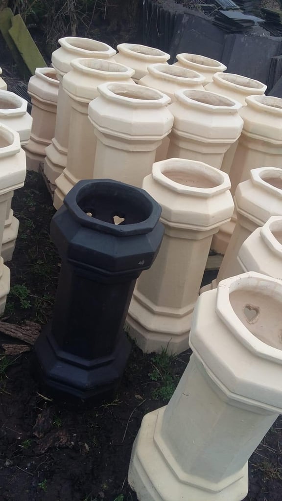 Derrylin bangor blue slates chimney pots roof ridge floor tiles reclai