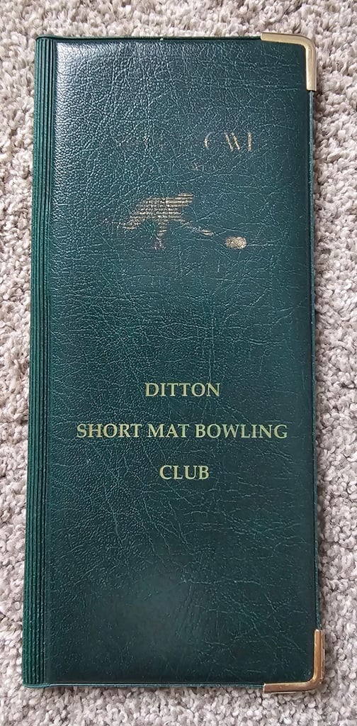 image for Shortmat Bowling scorecard wallet holder in Green - 10cmx23cm & 55cmx33cm