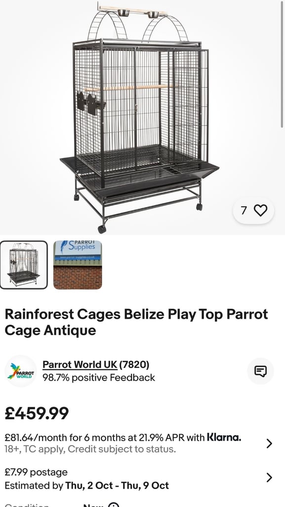 Rain forest parrot cage