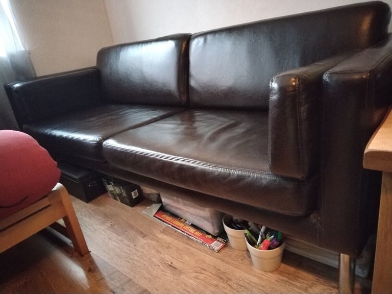 Ikea genuine online leather sofa