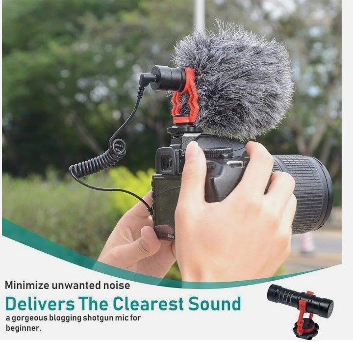 Brand New MCOPLUS VM-D02 Cardioid Shotgun Mic Microphone for Camera & Smartphone