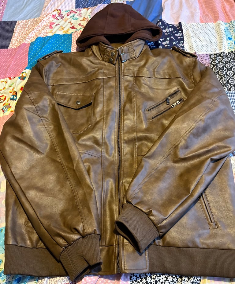 image for Men’s Faux Leather coat.