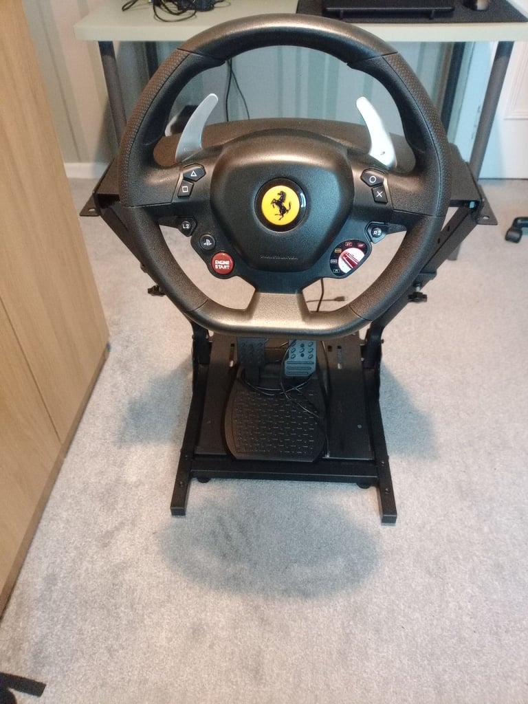 image for Thrustmaster T80 Ferrari 488 GTB Edition Racing Steering Wheel and Pedals with Steering Wheel Stand