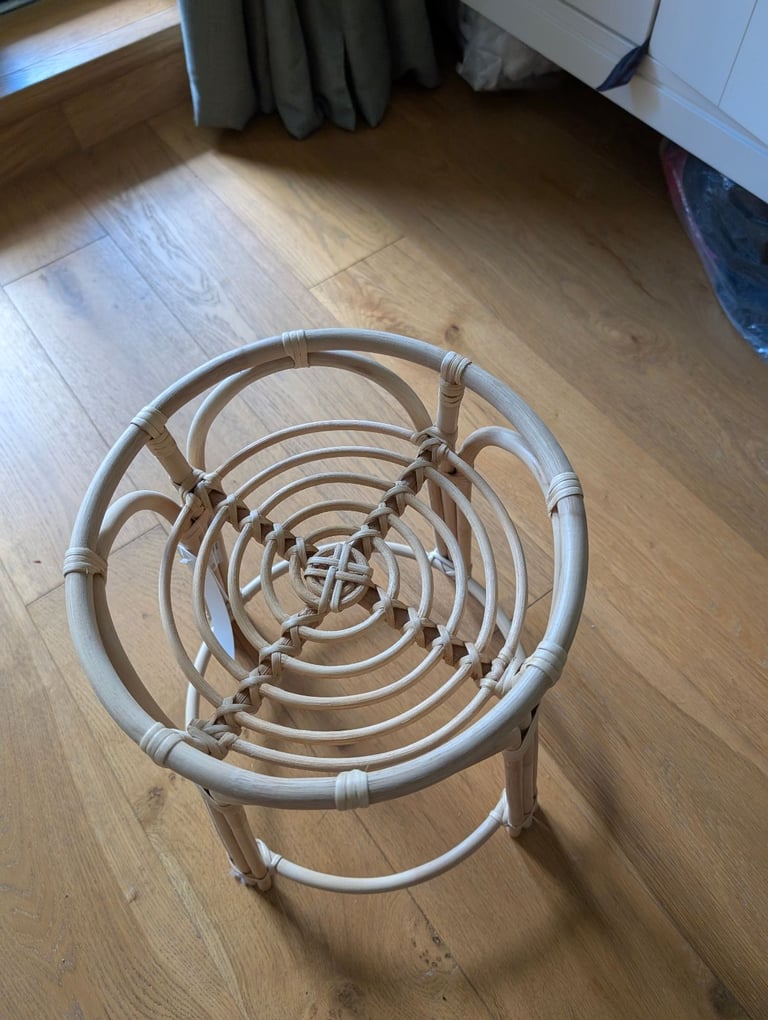 IKEA TOLKNING plant stand, handmade rattan, 66 cm RRP £45
