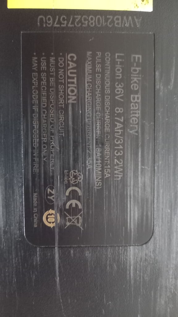 Battery from pure electric bike