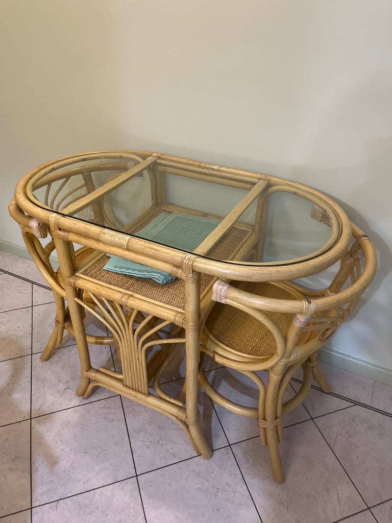 image for Cain dining chairs and table
