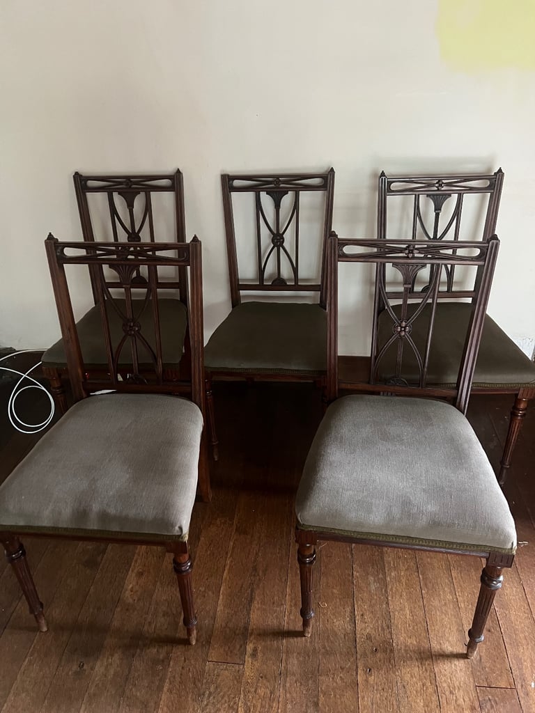 Beautifully hand carved dinning chairs.