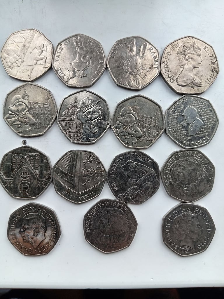 Collectable 50p coins 