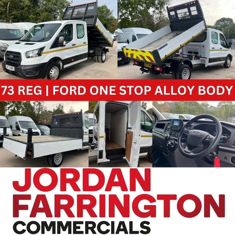 2023 73 reg FORD TRANSIT TIPPER ALLOY ONE-STOP RWD DRW DOUBLE CAB TOOL STORAGE