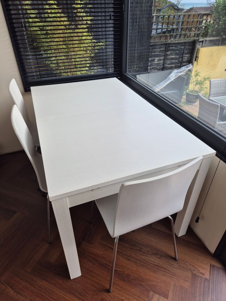 White Extendable Dining Table 