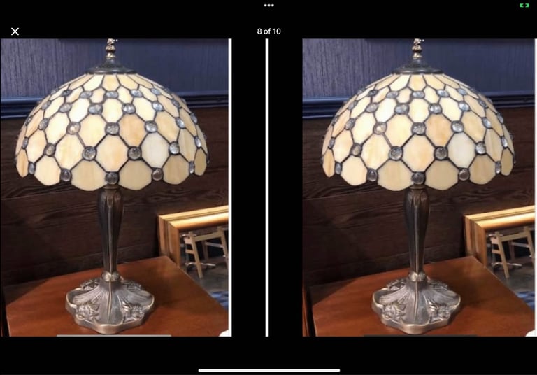 Pair of Tiffany style lamps in good working order