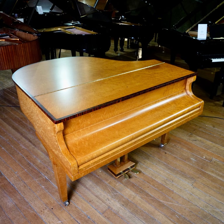 Art Deco Allison Baby Grand Piano Bird Eye Case | Delivery, Tuning, Warranty, Stool