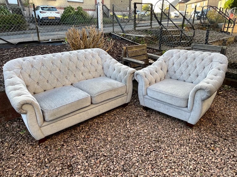 image for Grey 2 sofa and armchair 