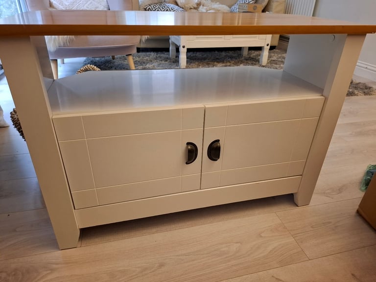 image for TV stand with shelves