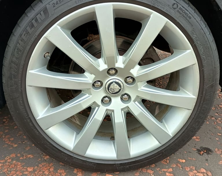 19" JAGUAR XF CARELIA ALLOYS WHEELS TYRES 5x108 8.5J XE XJ XK 