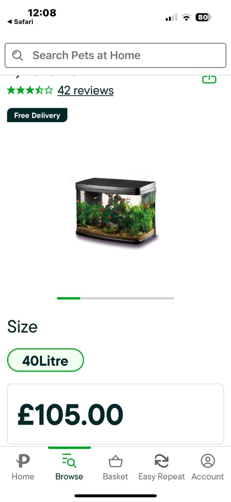 Love Fish 40 L Tank Like New 