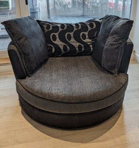 Dfs swivel outlet chair for sale