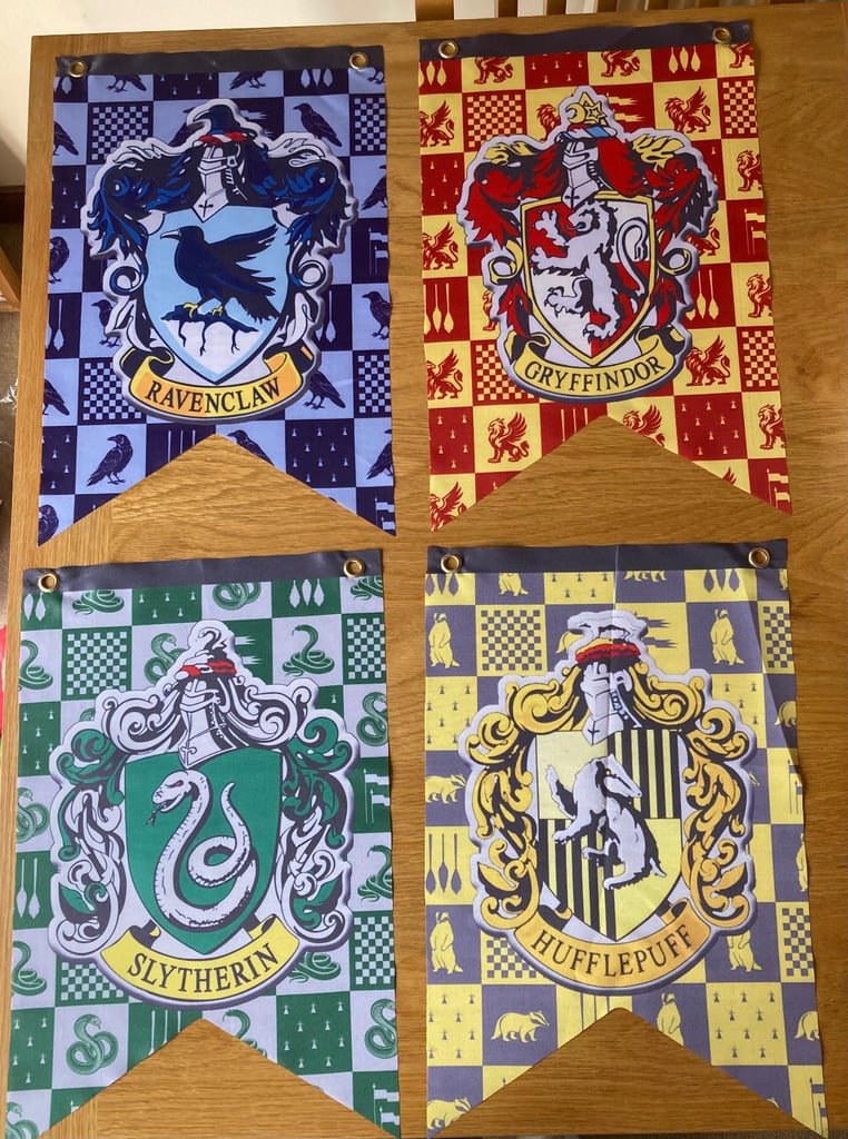image for Harry Potter House Flags for Halloween Christmas Birthday Party 
