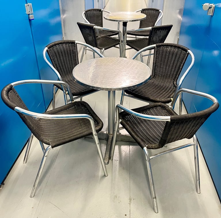 Garden Bistro Pub Set Table and Four Chairs