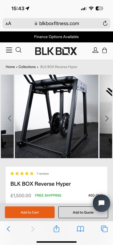 BLK BOX Reverse Hyper - Brand New with attachments