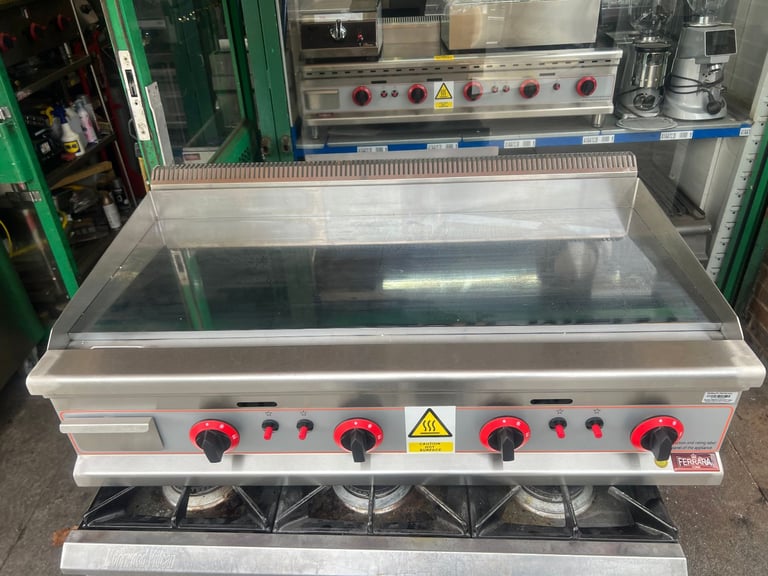 GAS NEW COMMERCIAL CATERING KITCHEN CHROME FLAT GRILL CAFE KEBAB RESTAURANT SHOP