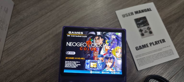New M37 Handheld Game Console 64GB Purple 20000+ Games