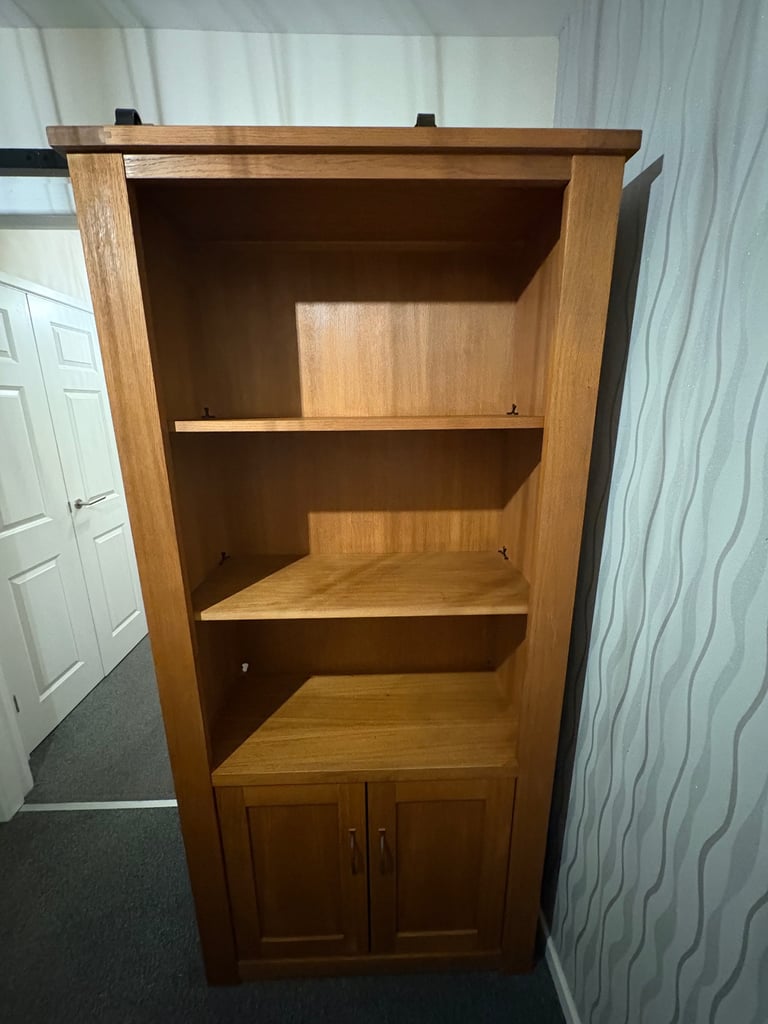 image for Solid dark oak display cabinet 