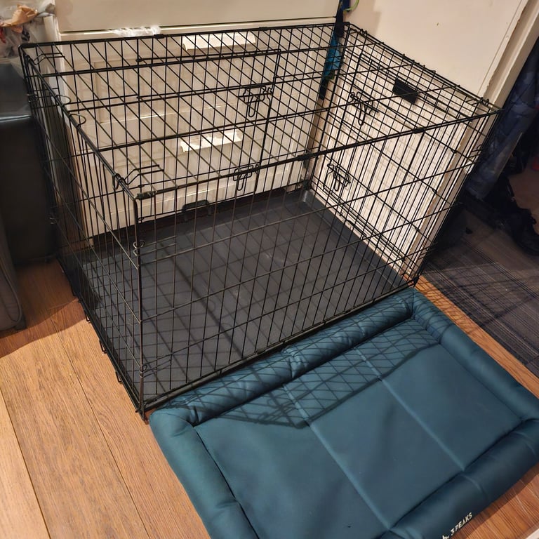 image for Dog cage with water resistant mat size  90cm x 56cm x 63cm H