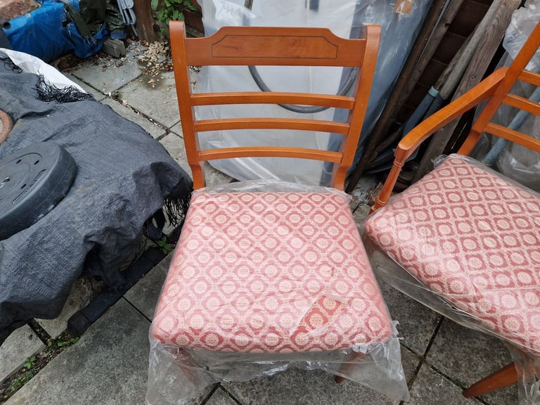 x4 Classic Vintage Retro Kitchen Dining Room Wooden Chairs Stools