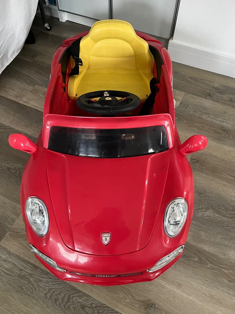 Red electric car