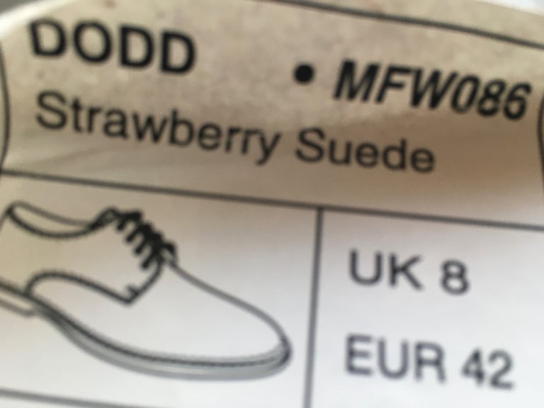 Frank Wright Strawberry suede shoes.