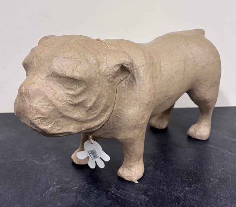 Large Decoupage bull dog 