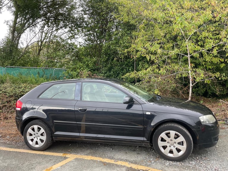 AUDI A3 2.0 TDI SE AUTOMATIC 05 REG BLACK 3 DOOR MOT AUGUST 2026 SERVICE HISTORY 48+MPG