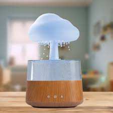 image for Multicoloured LED Rain Cloud Lamp difuser 