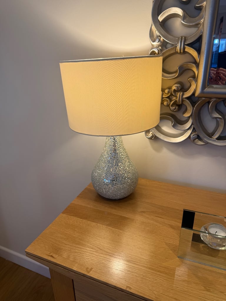 image for Beautiful glass mosaic lamps. 2 table and 2 matching floor lamps