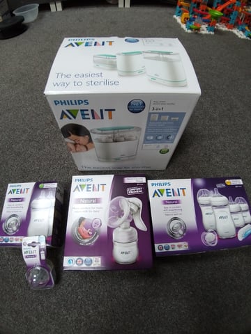 Avent bottles best sale and steriliser set