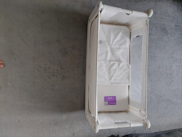 Cot Bed Snuzpod with mattress, SnuzPod2 Natural Crib Mattress & Waterproof Crib Mattress